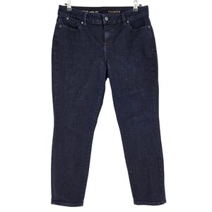 Talbots Signature Ankle Jeans Mid Rise Dark Wash Slim Denim Petite 10P